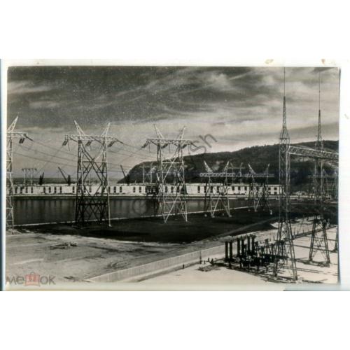  Волжская ГЭС им В.И. Ленина Вид со стороны верхнего бьефа 1959 ИЗОГИЗ фото Брянова  