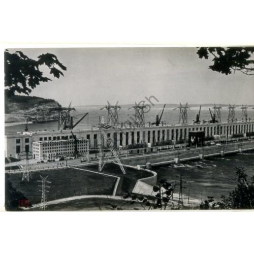  Здание Волжской ГЭС им В.И. Ленина 1959 ИЗОГИЗ фото Брянова  