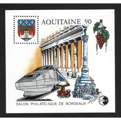 Франция - 1990 - Aquitaine Salon philatélique de Bordeaux CNEP 2 **