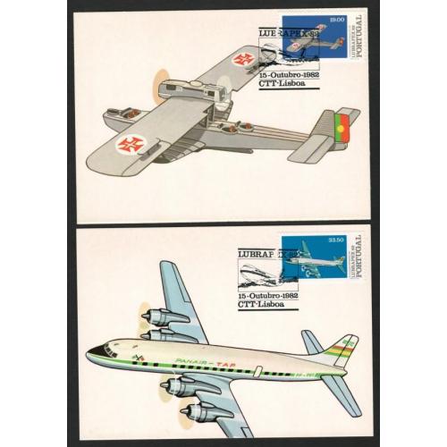 Португалія картмаксимуми літаки Lubrapex 1982