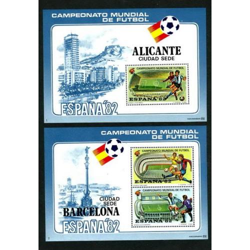 Іспанія 1982 футбол 14 сувенирніх аркушів **