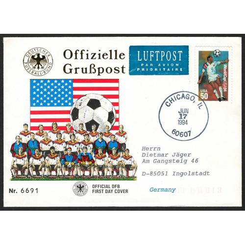 США 1994 - кпд футбол Offizielle Grusspost