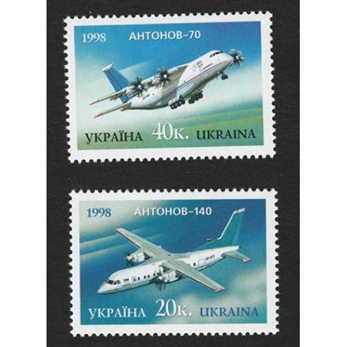 Україна 1998 літаки - Michel Nr. 286-287 ** MNH