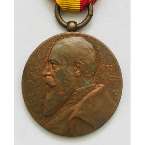 Баден. Медаль в честь 50-летия правления Великого князя Фридриха 1.