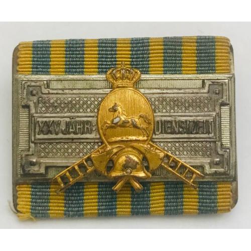 Герцогство Брауншвейг - Почетная медаль пожарной охраны 2-й степени за 25 лет выслуги  1887 г.