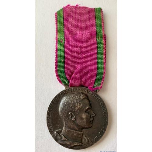 Серебряная медаль Заслуг ,герц. Sachsen-Coburg-Gotha.Клеймо.