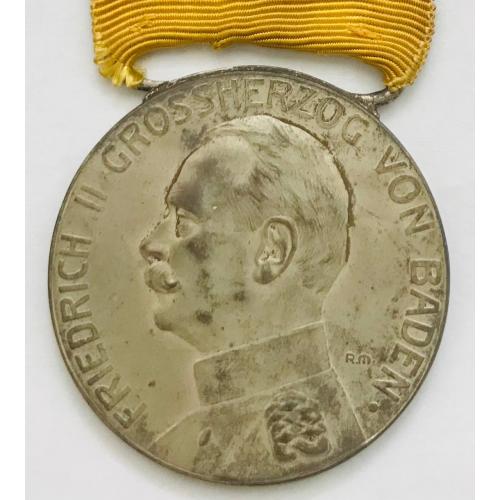 Великое герцегство Баден."Серебряная" медаль заслуг 1908 год.