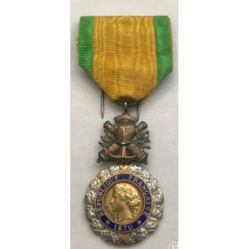 Воинская медаль (Medaille militaire), Франция,, серебро.