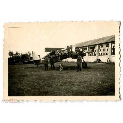 Авиация. Самолет. Житомир. 1944 г. Фото. Размер 6х9 см.