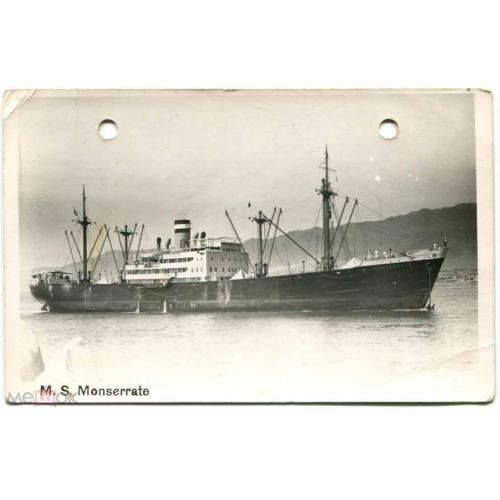 Флот.  "M/S.Monserrate".  Штемпель. Панамский канал.