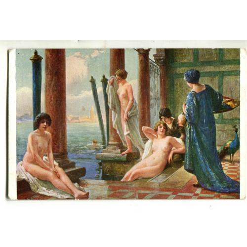 "Купальщицы в Венеции". Худ. Фожерон. Salon de Paris.