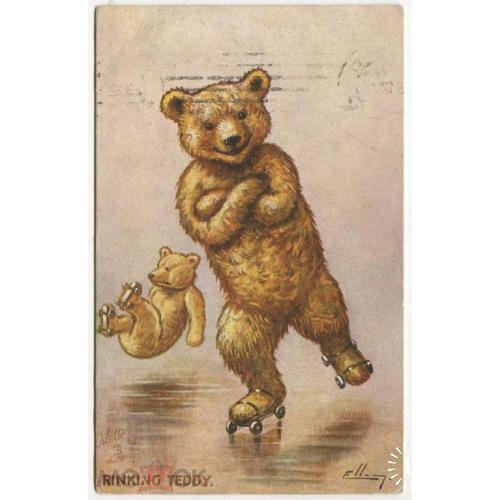 Медведь. TEDDY BEAR. Плюшевый мишка. Роликовые коньки.