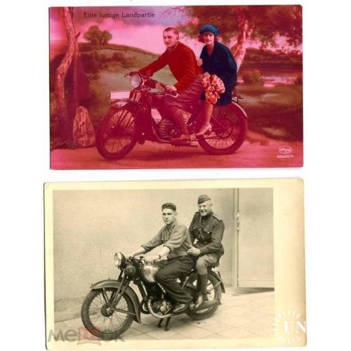 Мотоцикл. 4 открытки. Фото.