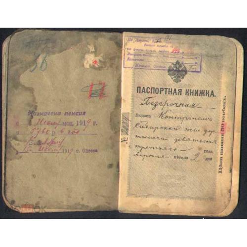 Паспорт. 1903 г с одной маркой сборов. Непочта.