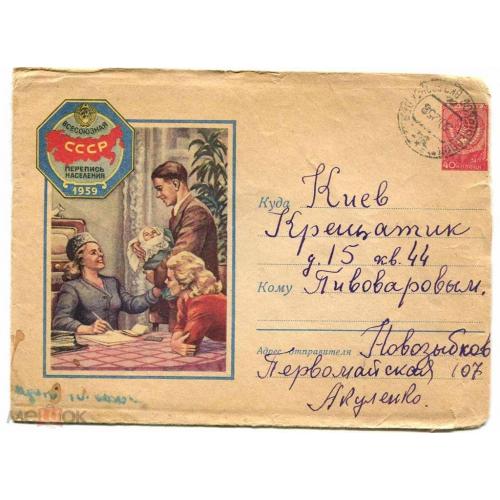 Перепись населения. 1959 г. ХМК. Киев.