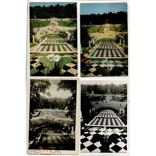 Шахматы. Шахматный каскад. Петродворец. Петергоф. Коллекция из 25 открыток  разных  лет.
