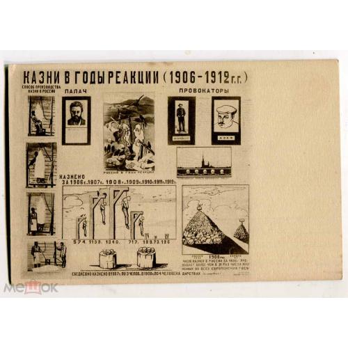 Смерть. Казни в годы реакции. 1906 - 1912 гг.  Плакат Музея революции.