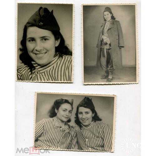 Война. ВОВ. Женщины - воины. Вена Госпиталь. 1945 г. 3 штуки. 8 х 12 см.