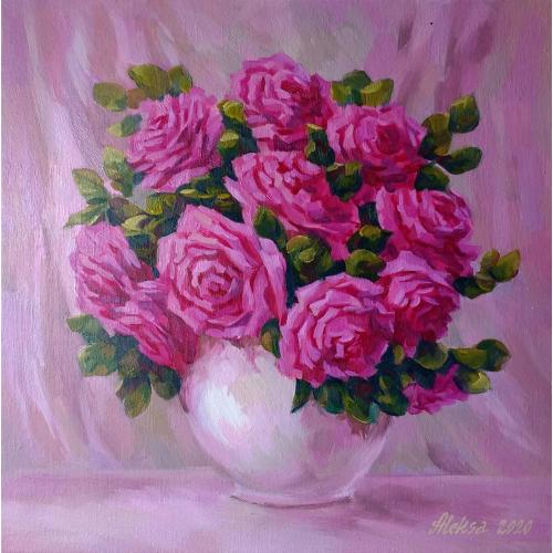 "Розы"картина маслом