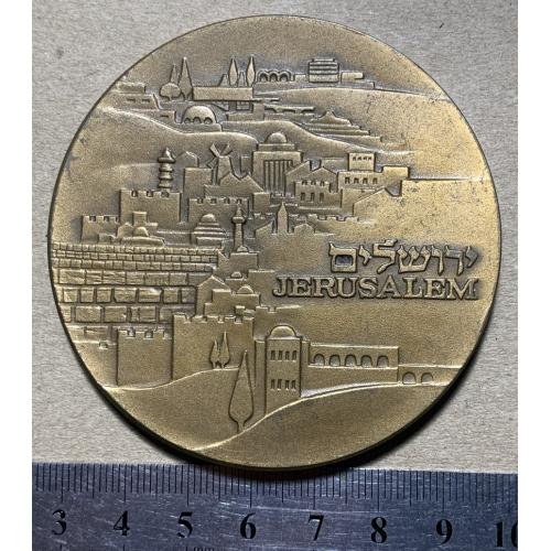 Настольная медаль 1971 год The Knesset Израиль JERUSALEM 70 мм бронза 