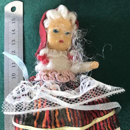 Редкая винтажная игрушка кукла лялька КРИВОНОЖКА 10 см Германия немецкая без волос ГДР времён СССР