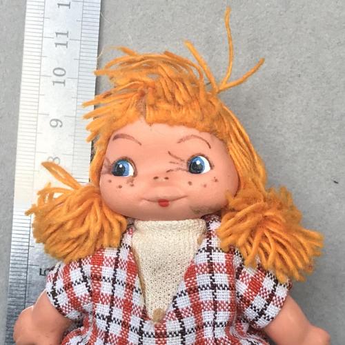 Редкая винтажная игрушка кукла лялька КРИВОНОЖКА 10 см Германия немецкая рыжая ГДР времён СССР