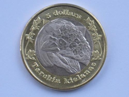 Родезія Родезия Rhodesia 5 dollars долларов $ 2018 Tarchia kielanae ДИНОЗАВР