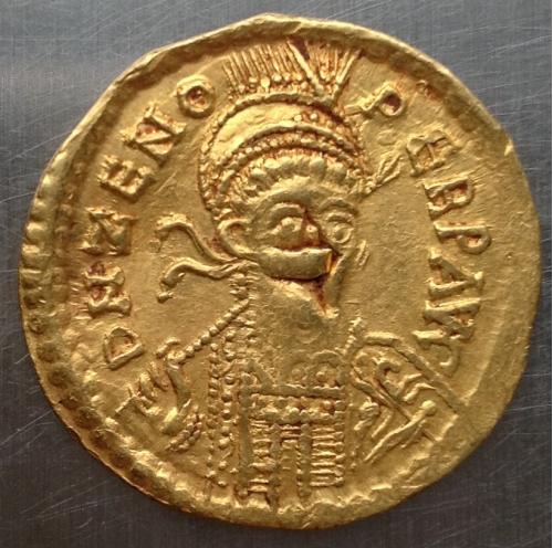 Солид Византия Флавий Зенон золото 4,4 г 474-491 г н э