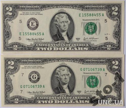 США 2 ДОЛЛАРА 2 $ 2 бакса