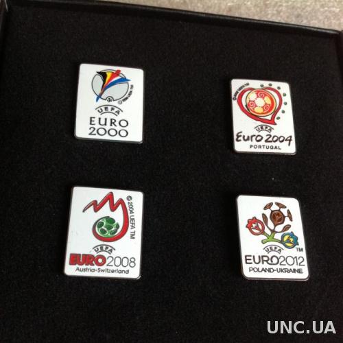 UEFA EURO 2012 Poland-Ukraine значок Евро 2000 2004 2008 в коробке