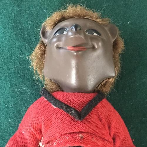 Винтажная игрушка Кукла лялька ёжик еж їжак їжачок мальчик 12 см резина на петельке ГДР времён СССР