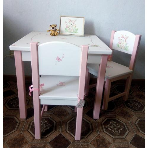 Детский столик со стульями из сосны с росписью. Топ качество!!! 