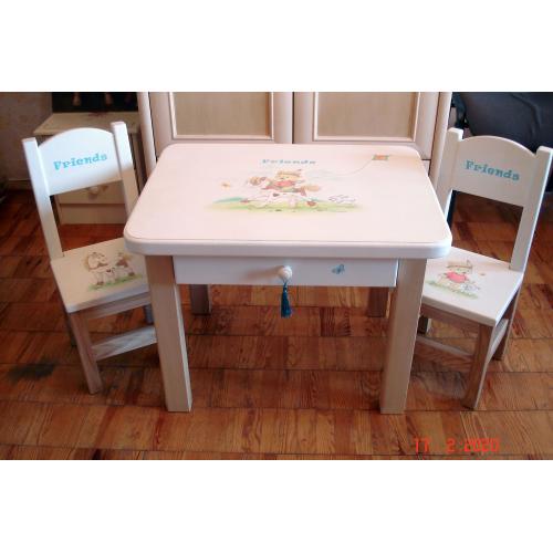 Комплект детский из массива ясеня стол+2 стула
