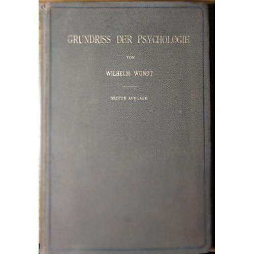 228.65 Вундт, Вильгельм:Основы психологии, 1896 г. Grundriss der Psychologie von Wilhelm Wundt 