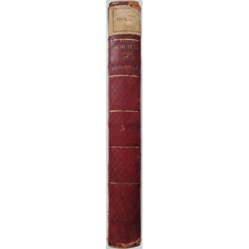 288.68 Воспоминания М. Ле барона де Безанваля, t.lll 1851г. Memoires de M. Le Baron de Besenval.