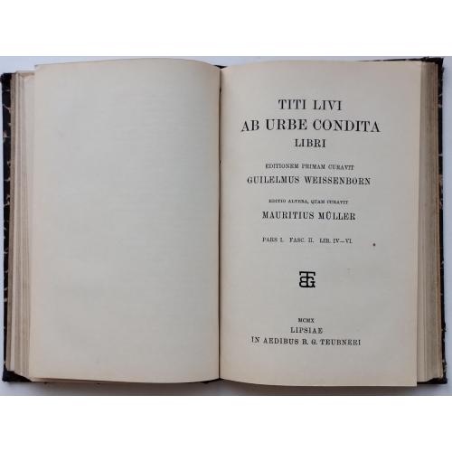 408.70 Тит Ливий Из основанной в городе книги.1904.Titi Livi Ab Ubre Condita Libra.Mauritius Muller.