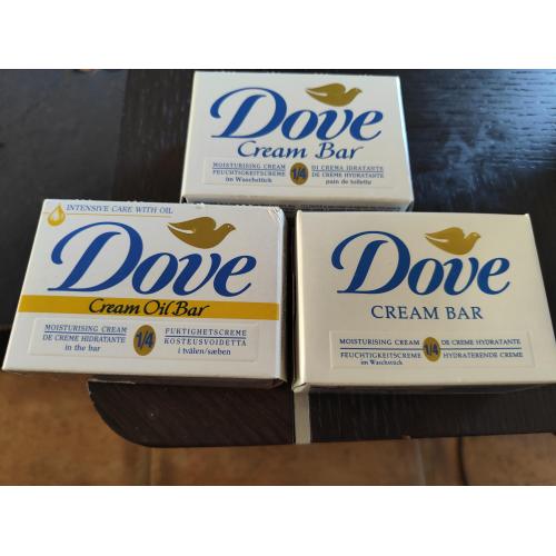 Винтажное мыло Dove 3 бруска,разные годы. Дизайн упаковки 1969 год