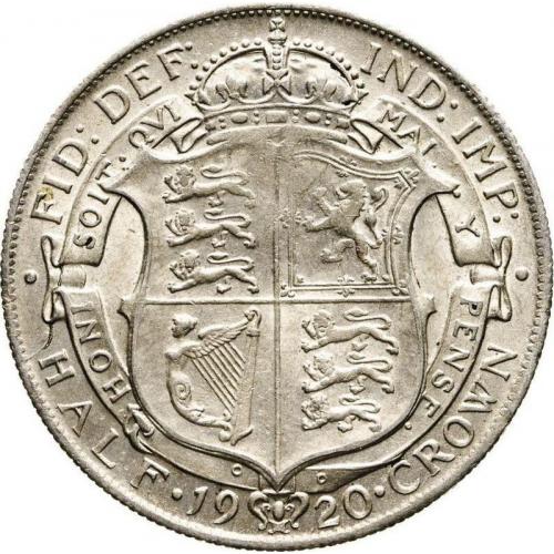 1/2 кроны  Великобритании 1920 г.