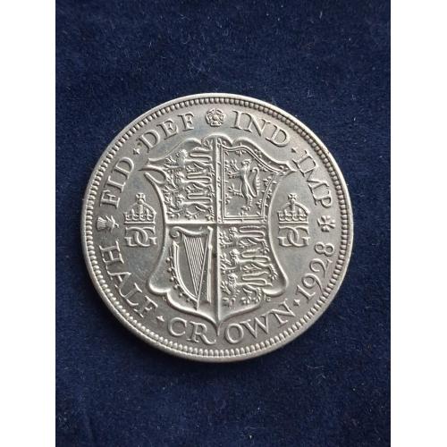 1/2 кроны  Великобритании 1928 г.
