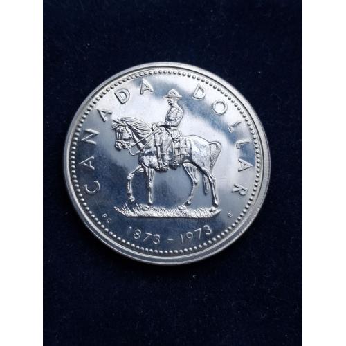 1 долла Канада 1973 г. Королевская канадская конная полиция (Серебро)