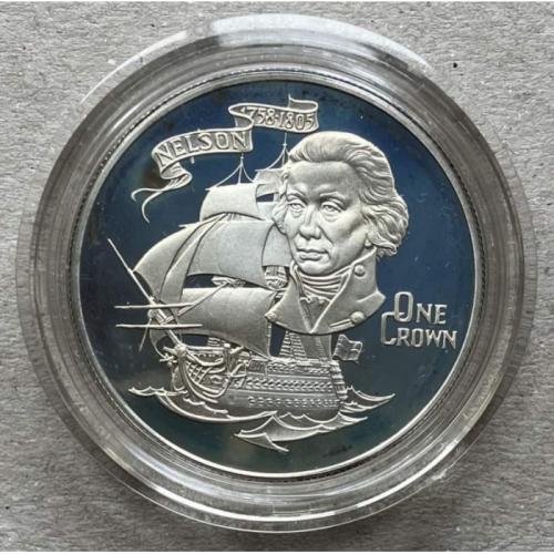 1 крона  1980 г. Гибралтар "175 лет со дня смерти Горацио Нельсона"