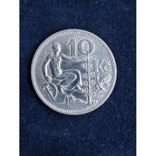 10 крон, Чехословакия 1930 г. (Серебро).