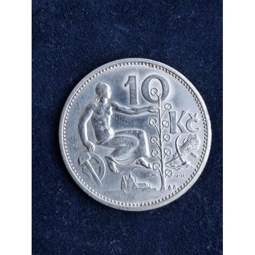 10 крон, Чехословакия 1931 г. (Серебро).