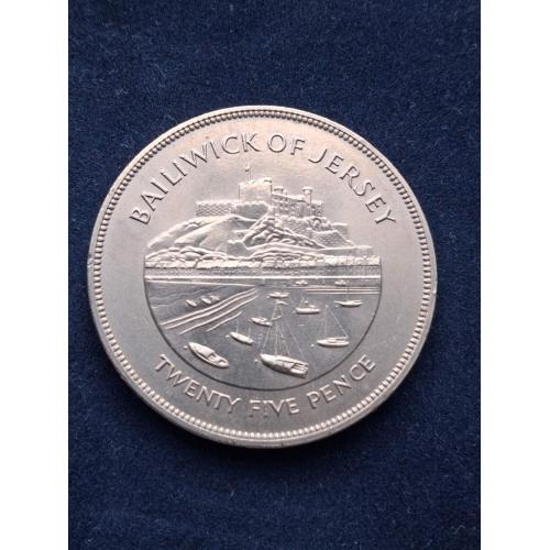 25 пенсов , Джерси 1977 г.