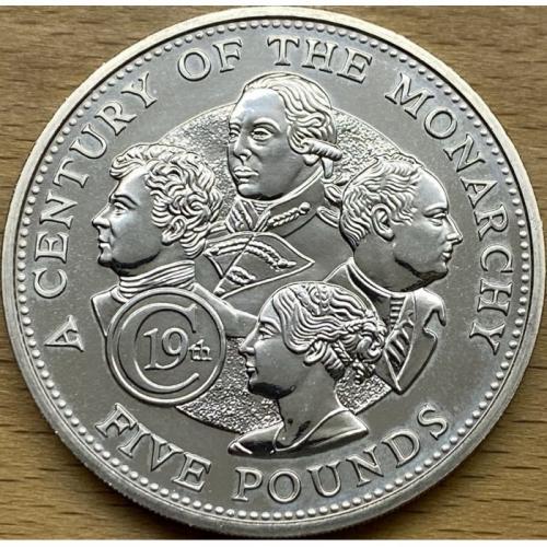  5 фунтов 2001 г. Гернси "Век монархии"