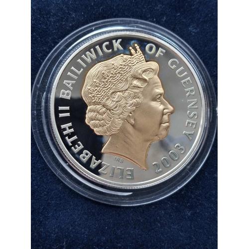 5 фунтов,Гернси 2003 г. Золотой юбилей (Серебро)