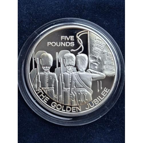 5 фунтов,Гернси 2003 г. Золотой юбилей (Серебро)