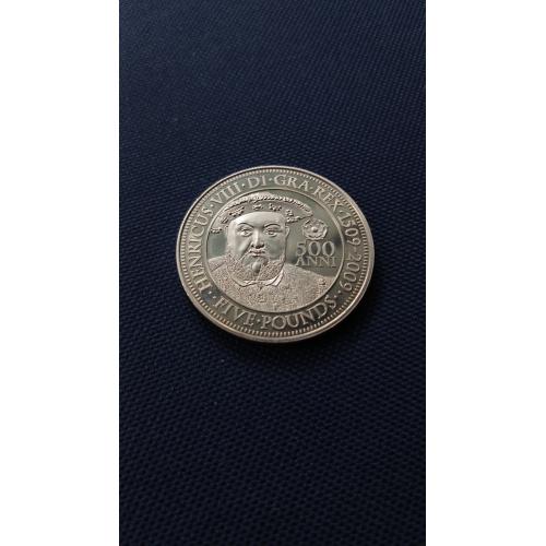 5 фунтов Тристан-да-Кунья 2009 г.  "500 лет восхождению на престол Генриха VIII"