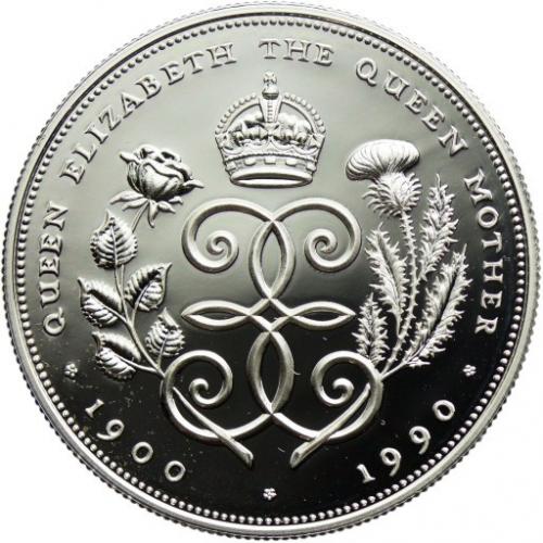 5 фунтов Великобринания 1990 г. "Королева Мать"