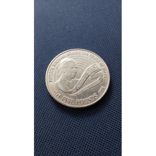 5 фунтов Великобритания 1998 г.  "50 лет принцу Чарльзу"